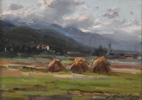 19TH-20TH CENTURY OLOT SCHOOL. Set of 4 landscapes.