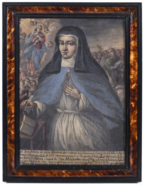 LATE 17TH CENTURY, SPANISH SCHOOL. "SOR MARÍA DE JESÚS".