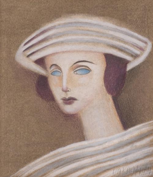 LIDIA MASLLORENS (1967). "SEÑORA CON SOMBRERO", 1997. 