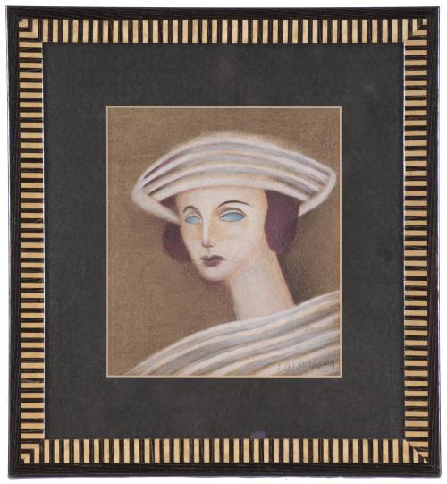 LIA KAUFMAN (1945). "SEÑORA CON SOMBRERO", 1997. 