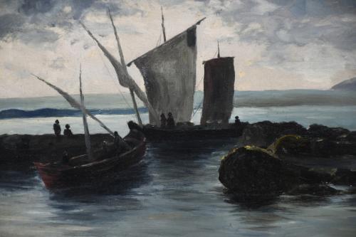 LATE 19TH CENTURY SPANISH SCHOOL. "SEASCAPE".