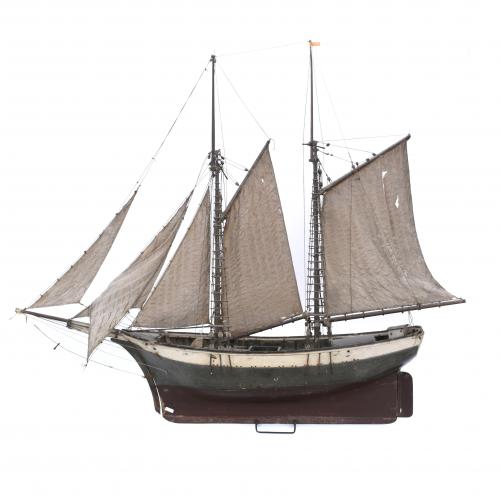 SHIP MODEL, PROBABLY MENORCAN, 20TH CENTURY. 