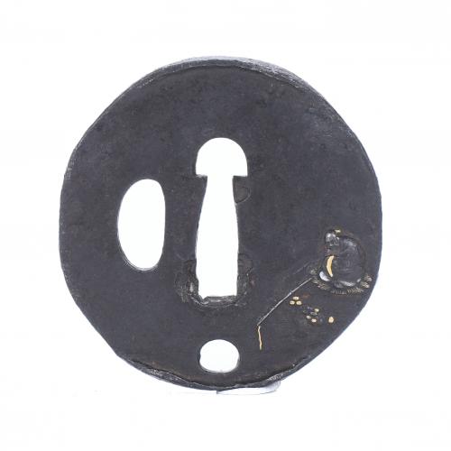 ESCUELA JAPONESA. PERÍODO MEIJI, FIN. SIGLO XIX. "TSUBA", GUARDA DE KATANA.