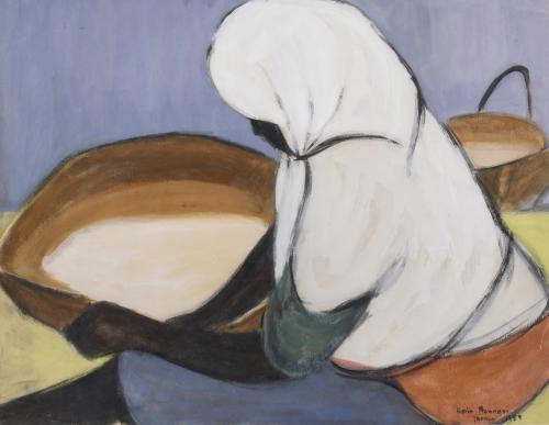 KARIM BANNANI (1936) "GIRL WITH BASKETS", 1959.