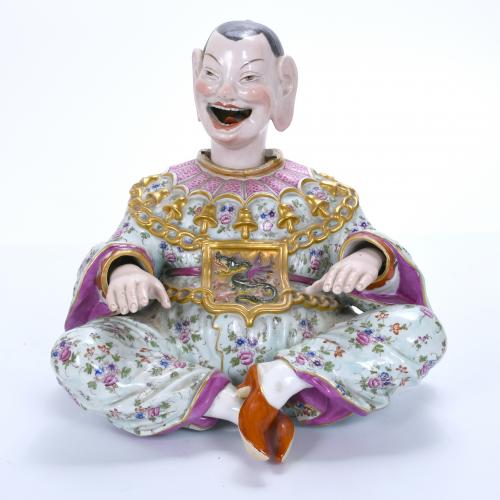 PAREJA DE FIGURAS DE PAGODAS ALEMANAS DE MEISSEN, SIGLO XIX