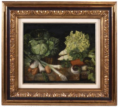 19TH CENTURY, SPANISH SCHOOL. "STILL LIFE WITH VEGETABLES".