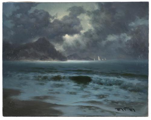 JULIO GARCÍA GUTIÉRREZ (1882-1966). "SEASCAPE".