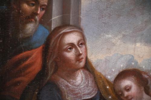 19TH CENTURY, SPANISH SCHOOL. "SAINT ANNE AND SAINT JOACHIM