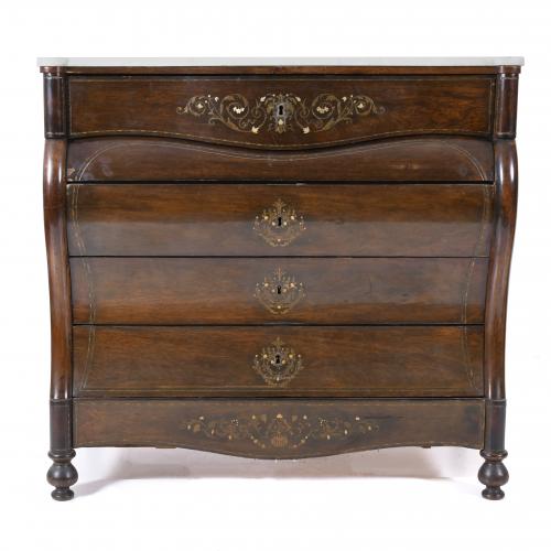 CÓMODA BUREAU ISABELINA, CIRCA 1850-1860.