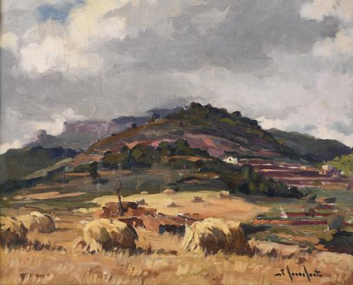 707-JOSEP SERRASANTA (1916-1998). "CAMPO SEGADO". 