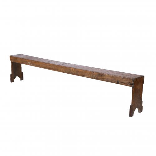 RUSTIC BACKLESS BENCH, 20TH CENTURY.