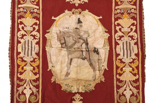 "JAIME I EL CONQUISTADOR", COAT OF ARMS, 19TH CENTURY.