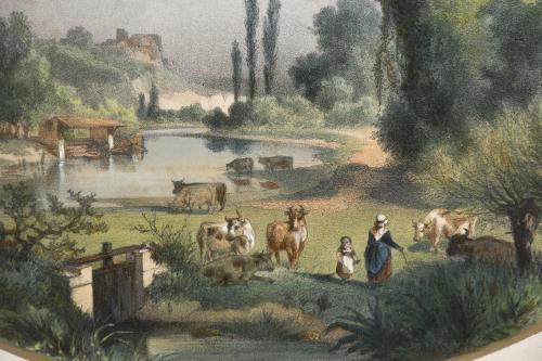 LOUIS ÉMILE DARDOIZE (1826-1901). PAISAJES OVALADOS.