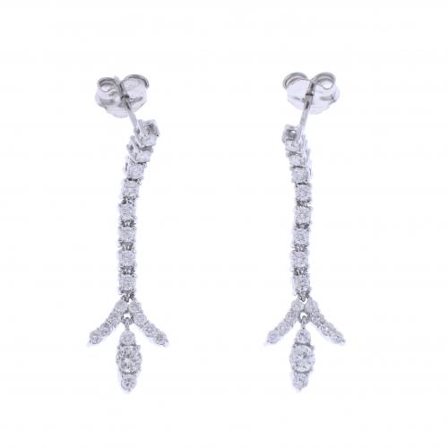 PENDIENTES LARGOS CON DIAMANTES.