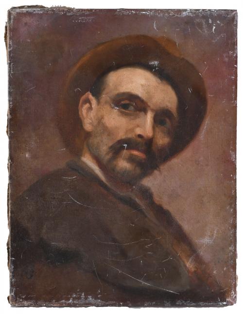 ATRIBUIDO A SIMÓ GÓMEZ (1845-1880). "RETRATO CABALLERO".