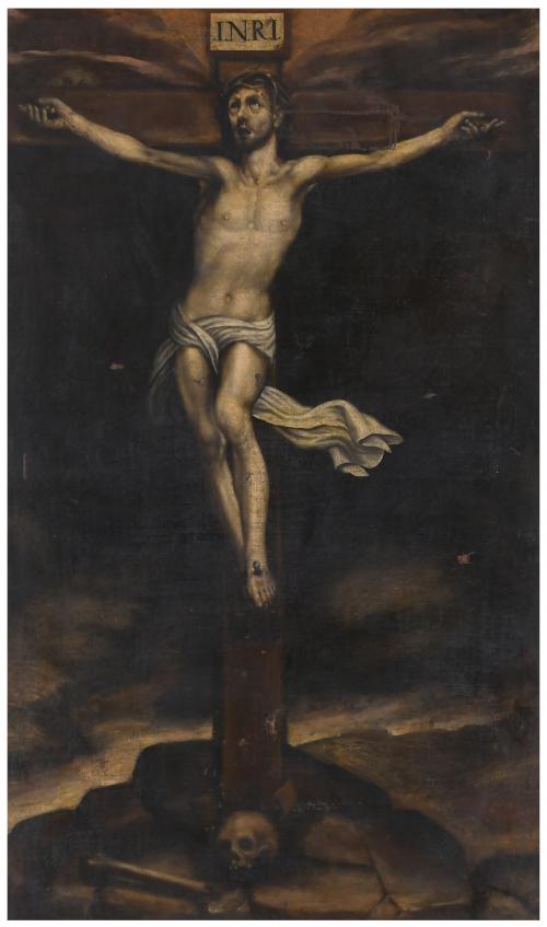 SIGUIENDO MODELOS DE EL GRECO. "CRUCIFIXIÓN".