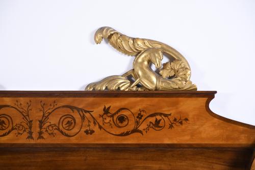 FERDINAND-STYLE HEADBOARD AND FOOTBOARD. 19TH CENTURY. 