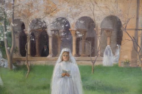 SEBASTIÀ JUNYENT SANS (1865-1908).  "CLAUSTRO DE SANT CUGAT