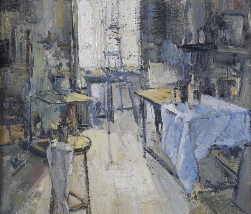 MARIA DOLORS TRENCH (1940). "ESTUDIO DE PINTOR", 1989.