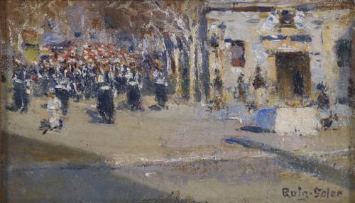 674-JOAN ROIG Y SOLER (1852-1909). "DESFILE".