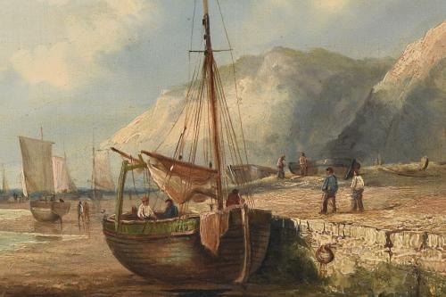 JOHN JAMES WILSON (1818-1875). "WAITING FOR THE TIDE TO RIS