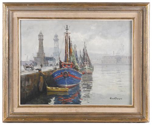 JUAN CLAVERO (1927). "PUERTO DE BARCELONA".