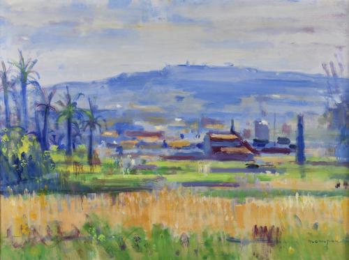 JOSEP MOMPOU (1888-1968). "MONTJUIC DESDE PEDRALBES", 1958.