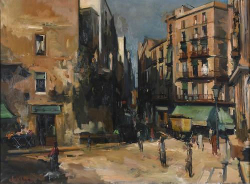 JOAN SERRA MELGOSA (1899-1970) "CALLE PLATERÍA".