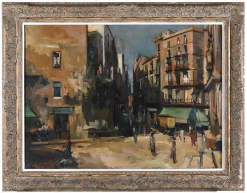 JOAN SERRA MELGOSA (1899-1970) "CALLE PLATERÍA".