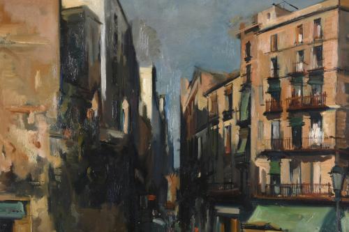 JOAN SERRA MELGOSA (1899-1970) "CALLE PLATERÍA".