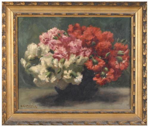 GENÍS CAPDEVILA PUIG (1860-1932). PAIR OF FLORAL STILL LIFE