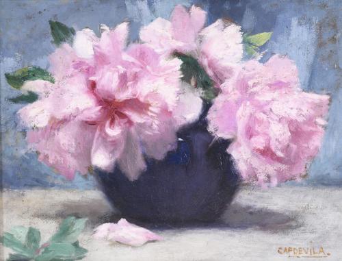 GENÍS CAPDEVILA PUIG (1860-1932). PAREJA DE BODEGONES FLORA