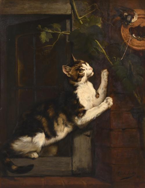 CHARLES VERLAT (1824-1890). "GATO", 1855.