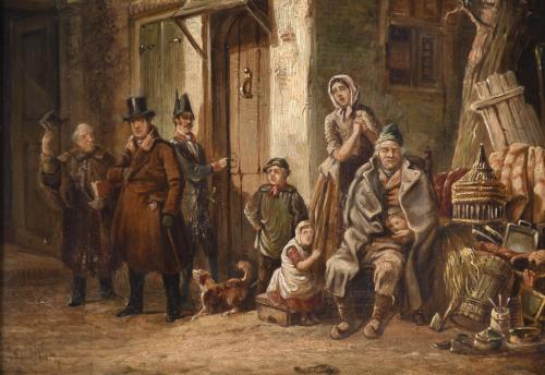 19TH CENTURY EUROPEAN SCHOOL. "THE EVICTED".