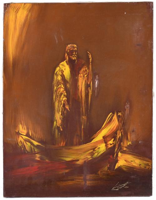 MANUEL VIOLA (1916-1987). "SANTO EN BARCA".