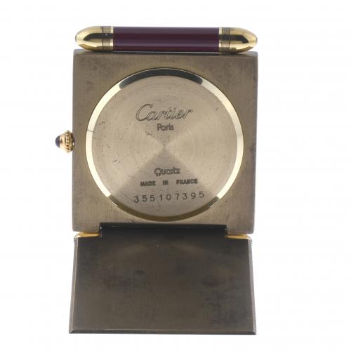 CARTIER. TRAVEL ALARM CLOCK, 20TH CENTURY. 