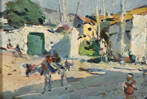 JOAQUIM MIR I TRINXET (1873-1940). "CASAS DE PERCADORES", V