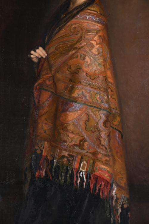 ESCUELA ESPAÑOLA, SIGLO XX. "MUJER CON MANTÓN", 1905.