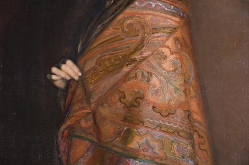 ESCUELA ESPAÑOLA, SIGLO XX. "MUJER CON MANTÓN", 1905.