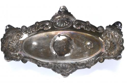 SILVER INKSTAND, FIRST HALF 19TH CENTURY.