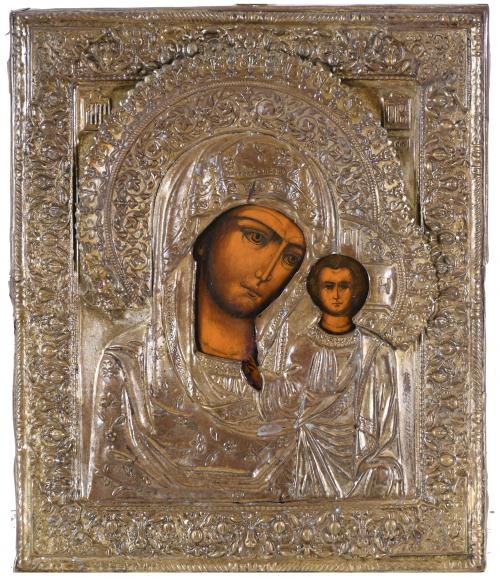 20TH CENTURY RUSSIAN SCHOOL. "MADONNA AND CHILD".