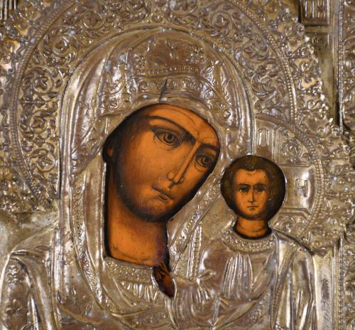 20TH CENTURY RUSSIAN SCHOOL. "MADONNA AND CHILD".