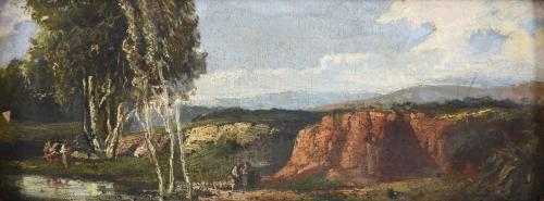 ATRIBUIDO A FRANCESC TORRESCASSANA (1845-1918). "PAISAJE CO