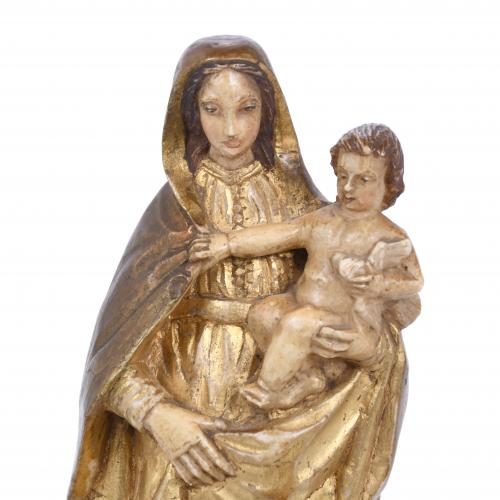 VIRGEN CON EL NIÑO, SIGLO XIX.