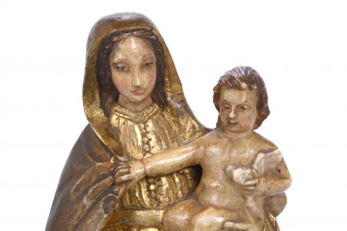 VIRGEN CON EL NIÑO, SIGLO XIX.