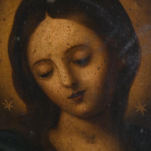 18TH CENTURY, SPANISH SCHOOL. "MADONNA".