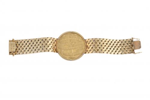 BRAZALETE CON MEDALLA CONMEMORATIVA BODAS DE ORO.