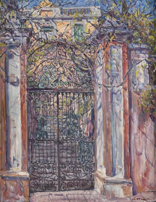 743-JOSEP AMAT PAGES (1901-1991). "ENTRADA AL JARDÍ".