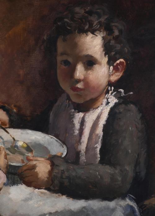 ANTONI VILA ARRUFAT (1896-1989). "NIÑOS COMIENDO",1936.