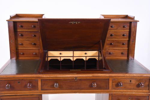 ENGLISH "DICKENS" DESK, 20TH CENTURY.